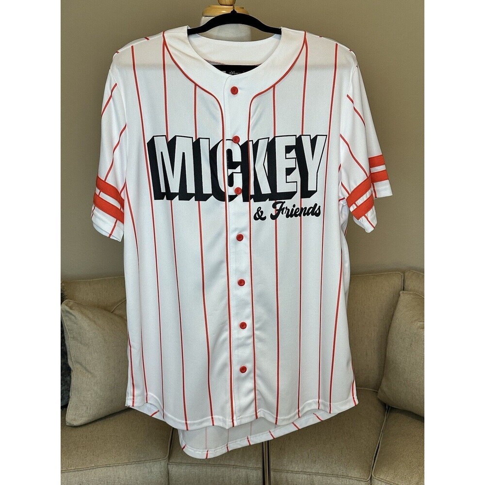 Disney White and Red Mickey & Friends Jersey